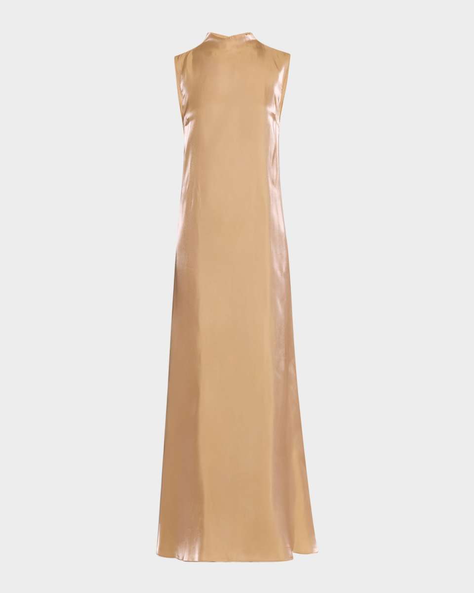 Araya Funnel-Neck Organza Dress